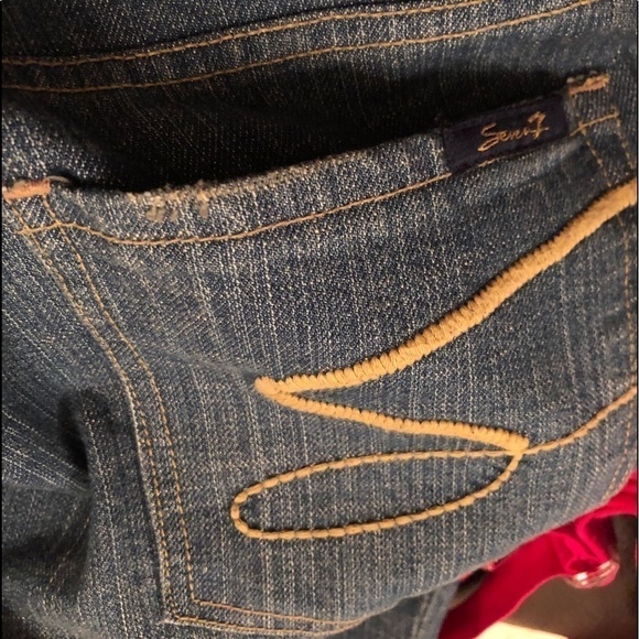 NWT Seven 7 Premium Denim Flare Jeans Size 12 - Picture 14 of 16